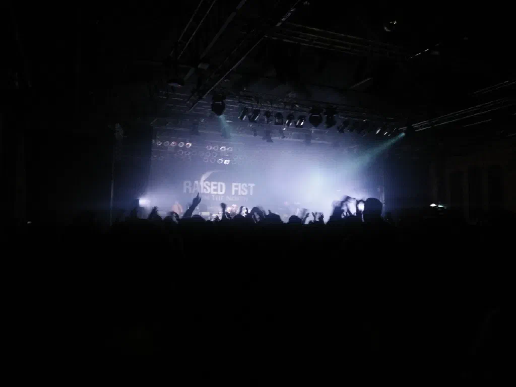Raised Fist at Pakkahuone, Tampere